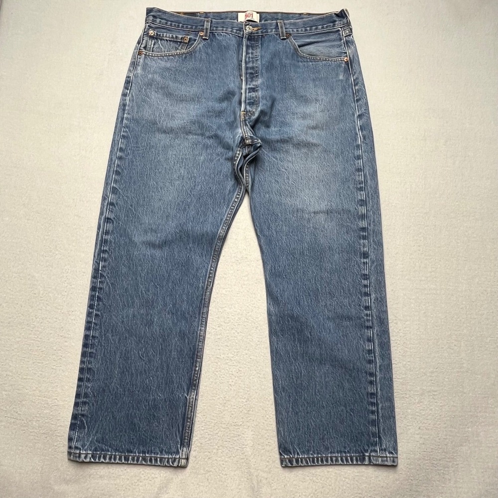 Vintage Levis 501 xx Men Straight Button Fly Blue Denim Jeans 40x30 (fit 36x28)